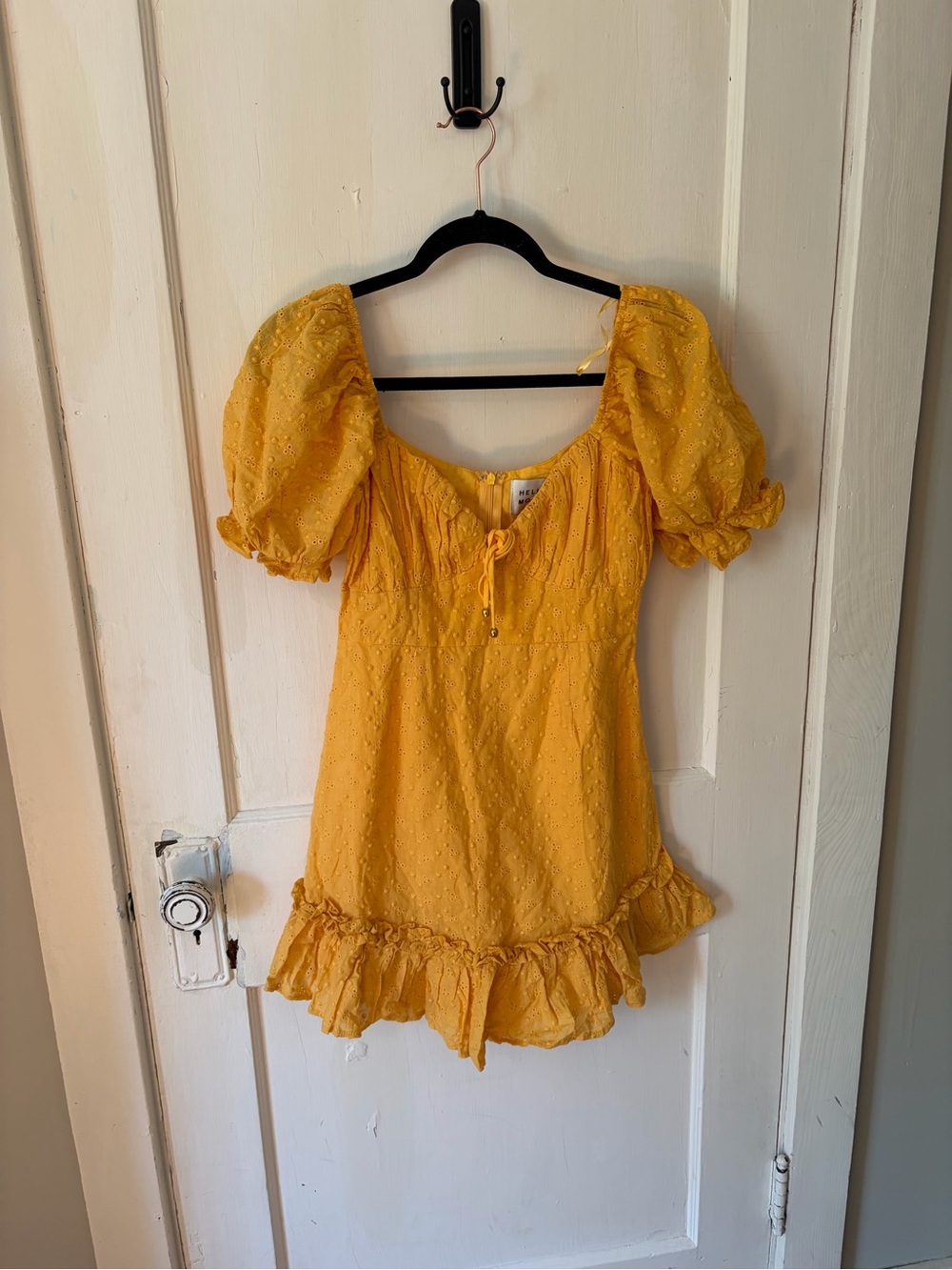 Hello Molly Bright Yellow Eyelet Dress